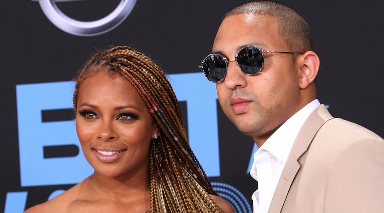 LOS ANGELES, CA - JUNE 25: Eva Marcille (L) at the 2017 BET Awards at Microsoft Square on June 25, 2017 in Los Angeles, California. (Photo by Maury Phillips/Getty Images)