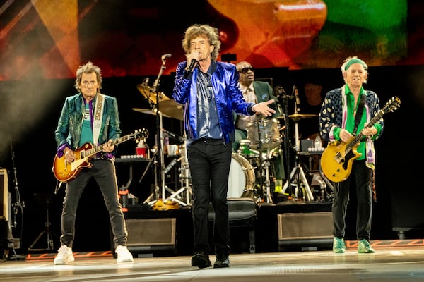 Ronnie Wood (from left), Mick Jagger and Keith Richards of The Rolling Stones are still touring. (Amy Harris/Invision/AP)
