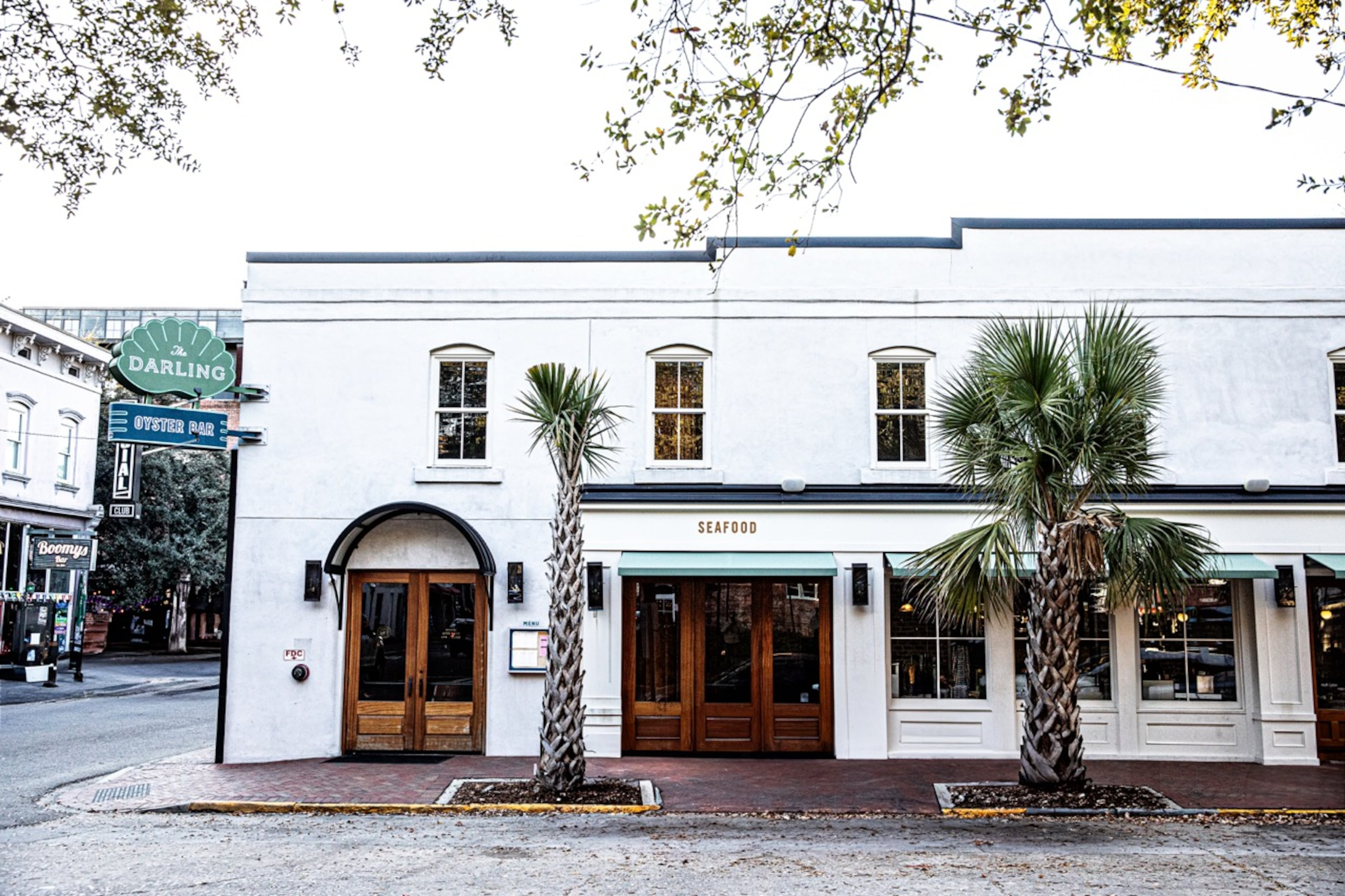 The Darling Oyster Bar faces Franklin Square near City Market in downtown Savannah. (Courtesy of Andrew Cebulka)