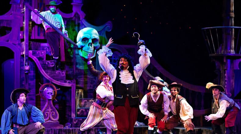 Atlanta Lyric’s “Peter Pan” features Alan Kilpatrick (center) as the villainous pirate Captain Hook. CONTRIBUTED BY CAYCE CALLAWAY