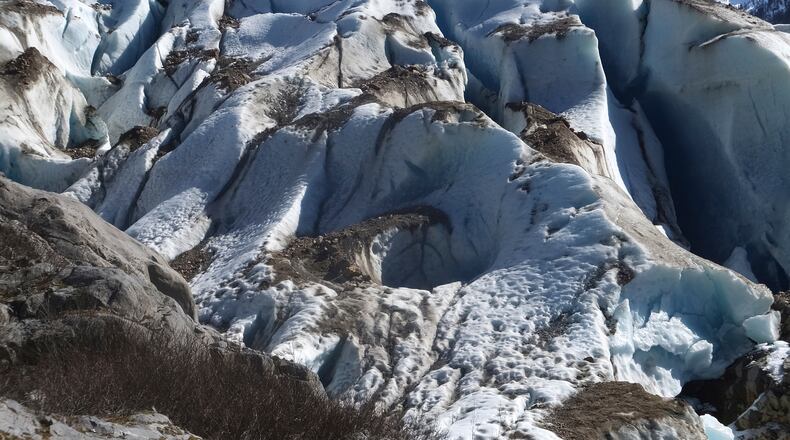 FILE - The Herbert Glacier is seen, April 23, 2017, near Juneau, Alaska, in the Tongass National Forest. (AP Photo/Becky Bohrer, File)