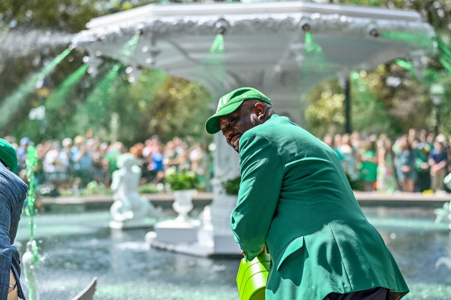 Greening of Forsyth Park Fountain