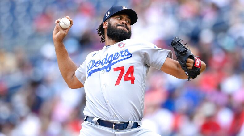 Closer Kenley Jansen has had many battles against the Braves. Now he is glad to be part of Atlanta's bullpen. (AP Photo/Nick Wass)