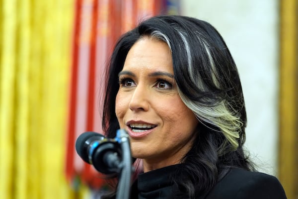 Director of National Intelligence Tulsi Gabbard was at the Fulton County Election Hub and Operation Center in January when the FBI seized the county's 2020 election ballots.