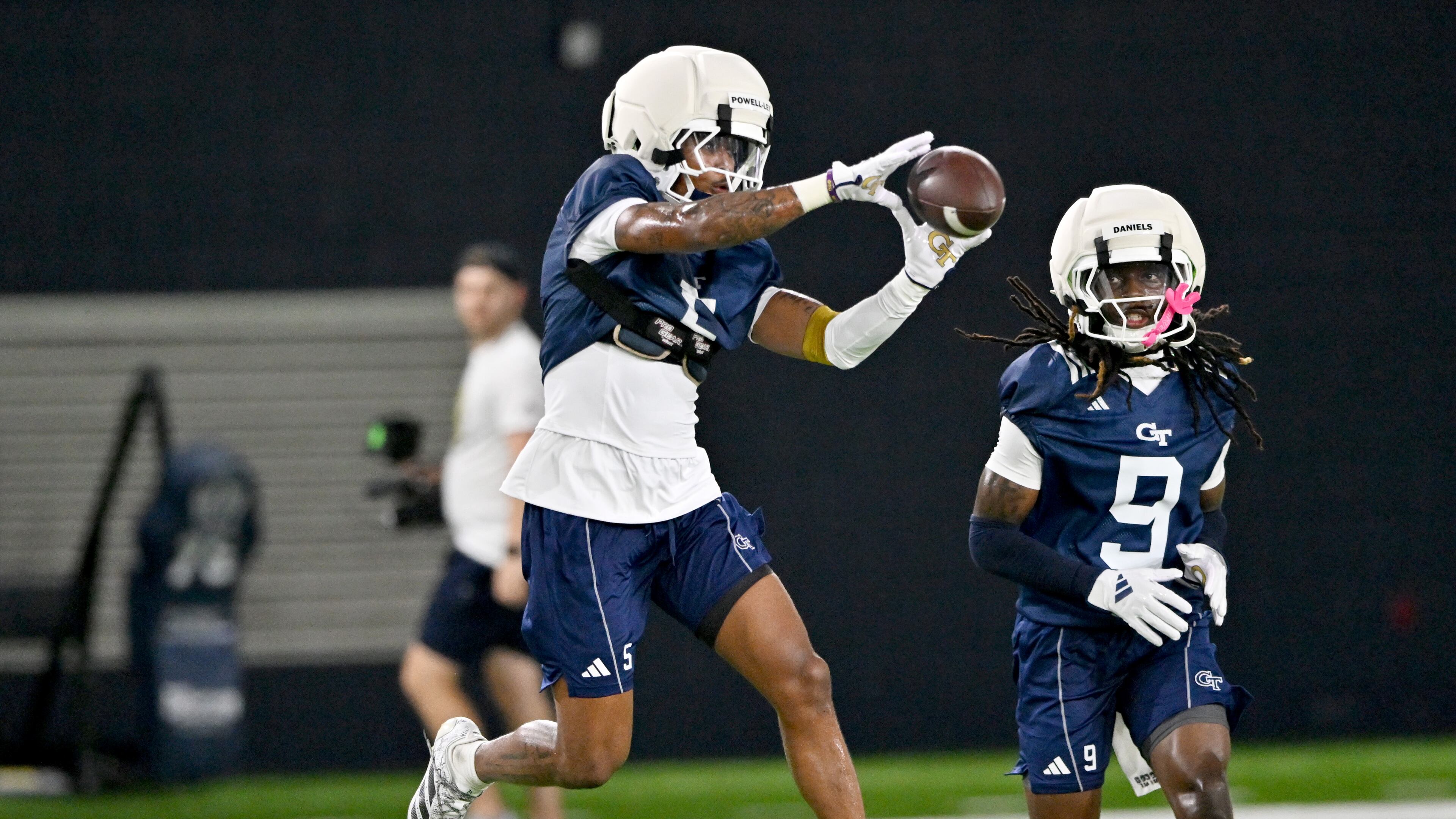 "We just try to keep a level head in knowing that if we go there and play our best, we can play anybody in the country," Georgia Tech safety Clayton Powell-Lee said. (Hyosub Shin/AJC)
