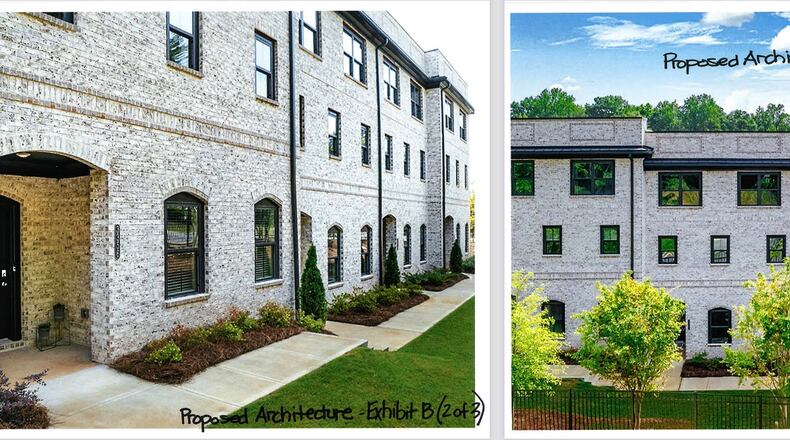 Suwanee will hold a public hearing on proposed townhomes on about 3 acres at the intersection of Suwanee Avenue and Lawrenceville-Suwanee Road. (Courtesy City of Suwanee)