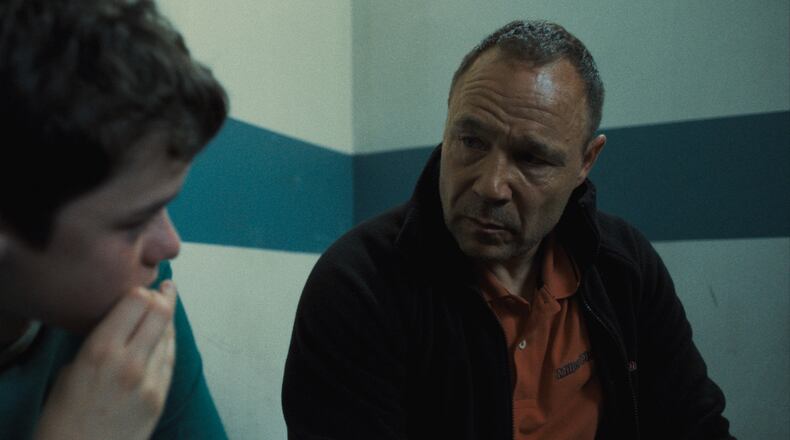 Owen Cooper, left, and Stephen Graham in Netflix's limited series "Adolescence." (Courtesy Netflix/TNS)