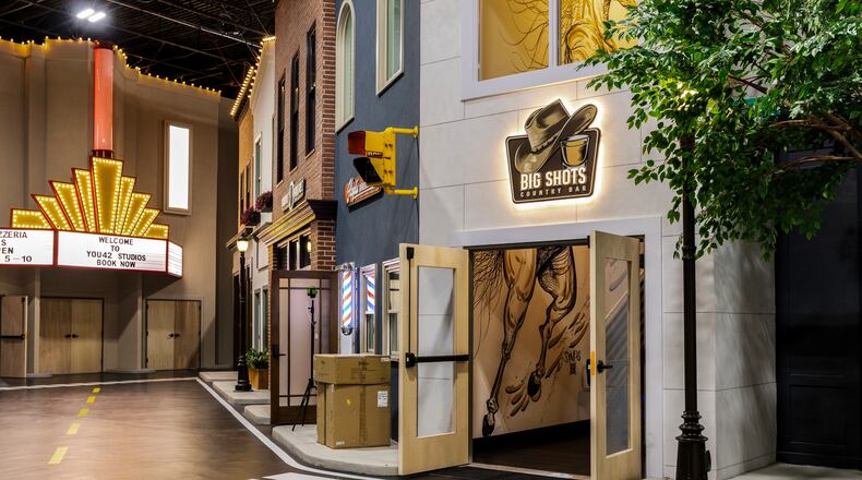 An exterior view of Big Shots, the Western-themed bar at You42 Studios in Roswell. (Courtesy of Heidi Harris)