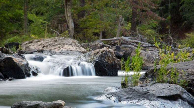 Sweetwater Creek Park in Lithia Springs features two trails with waterfall views. Contributed by Atlanta Trails.
