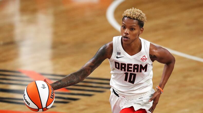 Former Atlanta Dream guard Courtney Williams. AJC file photo