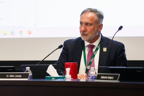 Superintendent Mike Looney listens during a Fulton County School Board Meeting in Atlanta on Tuesday, Jan.13, 2026. He calls the delay in certifying this year’s property tax digest. “unconscionable.” (Abbey Cutrer/AJC)