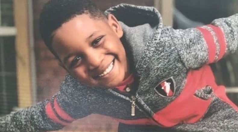 The 7-year-old boy received a head injury in the wreck.