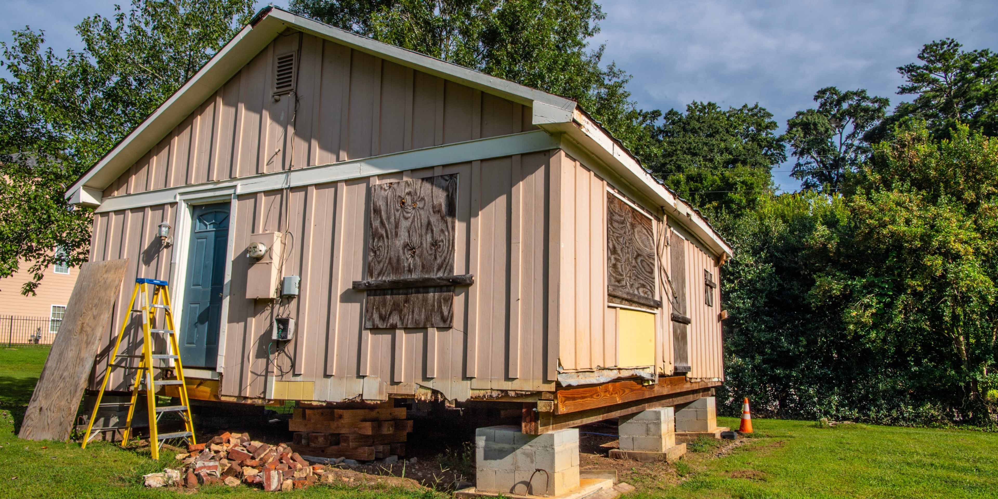 Doc's Café is seen in the early stages of the deconstruction project on Oxbo Road. (City of Roswell photo)