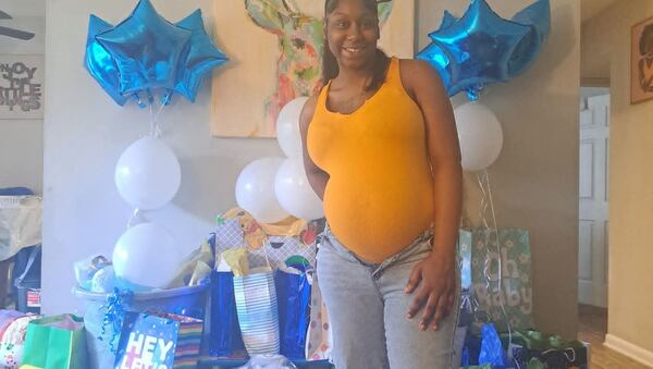 Less than a week before a pregnant woman was shot in Riverdale on Saturday, Shakiya Pridgen (pictured) was pregnant and asleep when she was fatally shot through her window Tuesday in Decatur. (GoFundMe).
