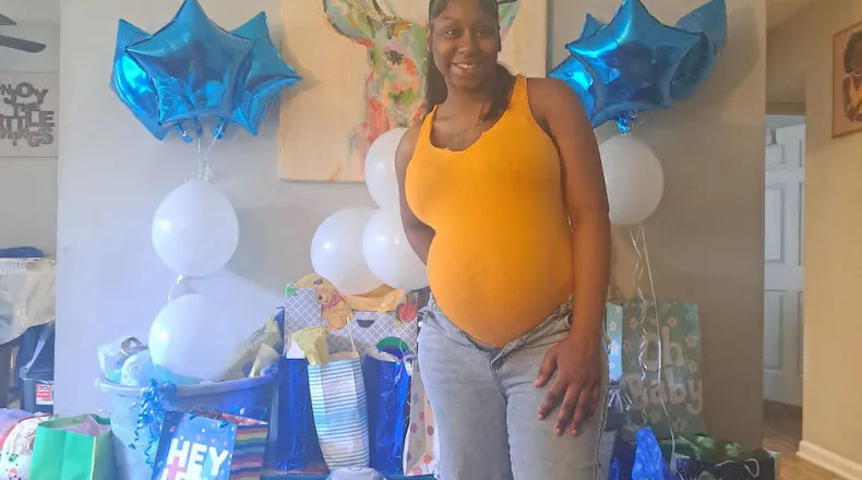 Shakiya Pridgen, who was 40 weeks pregnant, was asleep when she was shot through her window, DeKalb County officials said. (Photo courtesy of GoFundMe)