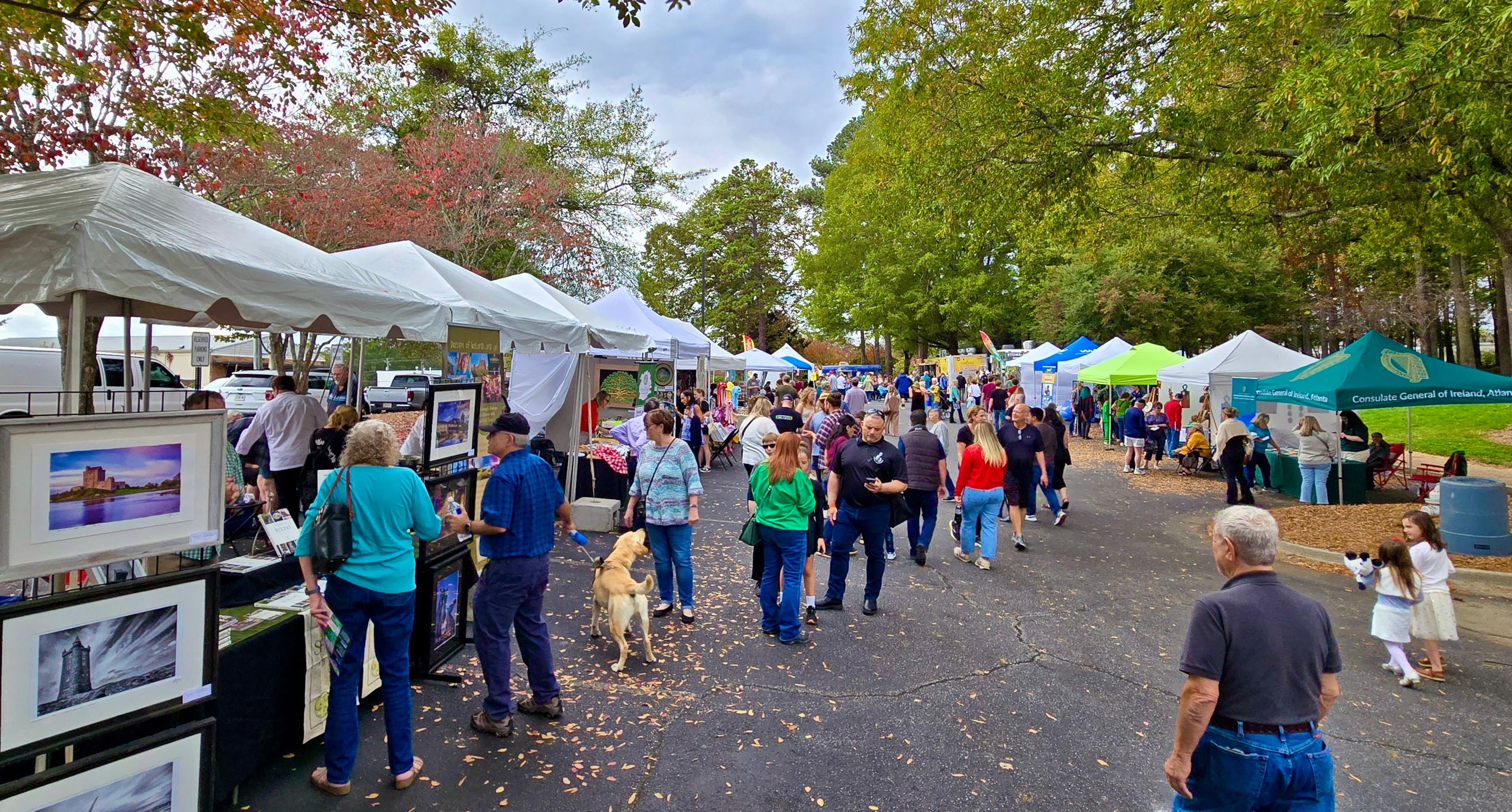 Vendor booths at IrishFest Atlanta on the grounds of Roswell City Hall. (Courtesy of IrishFest Atlanta)
