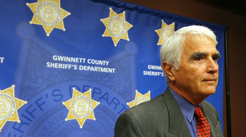 Gwinnett County Sheriff Butch Conway speaks during a 2015 press conference. CURTIS COMPTON / CCOMPTON@AJC.COM