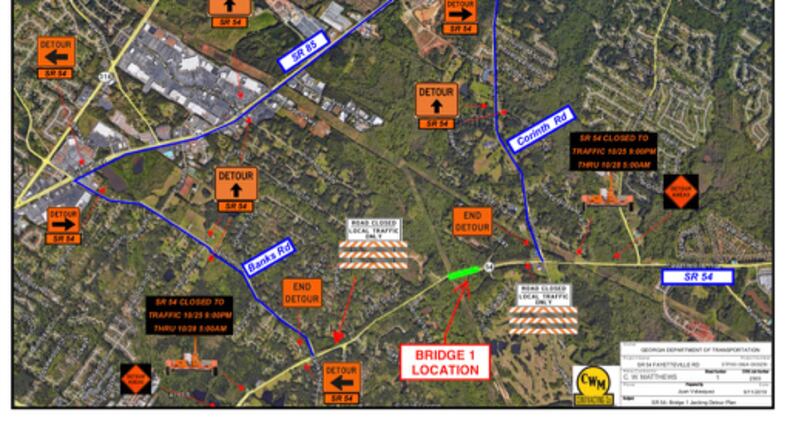 The Georgia Department of Transportation is widening both SR 54 and the Morning Creek Bridge at the Fayette/Clayton border. Courtesy Fayette County