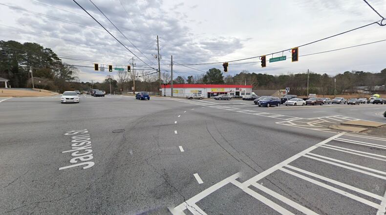 Lawrenceville recently received a grant to be used for the construction of intersection improvements at Scenic Highway and Jackson Street/New Hope Road. (Google Maps)