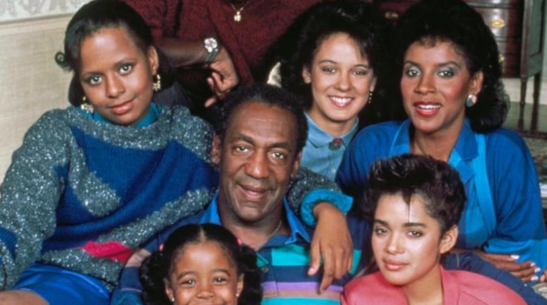 THE COSBY SHOW -- Pictured: (clockwise from top) Malcolm-Jamal Warner as Theodore 'Theo' Huxtable, Sabrina Le Beauf as Sondra Huxtable Tibideaux, Phylicia Rashad as Clair Hanks Huxtable, Lisa Bonet as Denise Huxtable, Bill Cosby as Dr. Heathcliff 'Cliff' Huxtable, Keshia Knight Pulliam as Rudy Huxtable, Tempestt Bledsoe as Vanessa Huxtable -- (Photo by: NBC)