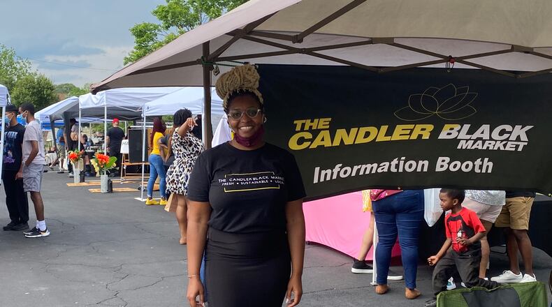 Neelah Hinds is the founder and market master of Candler Black Market, which serves the Candler-McAfee community. Ligaya Figueras/ligaya.figueras@ajc.com