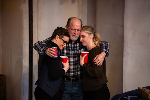 Rhyn McLemore as Aimee (from left), Allan Edwards as Erik, Maggie Larson as Brigid in the family drama "The Humans" at Theatrical Outfit through June 25, 2023. 
(Courtesy of Nick Hattings)