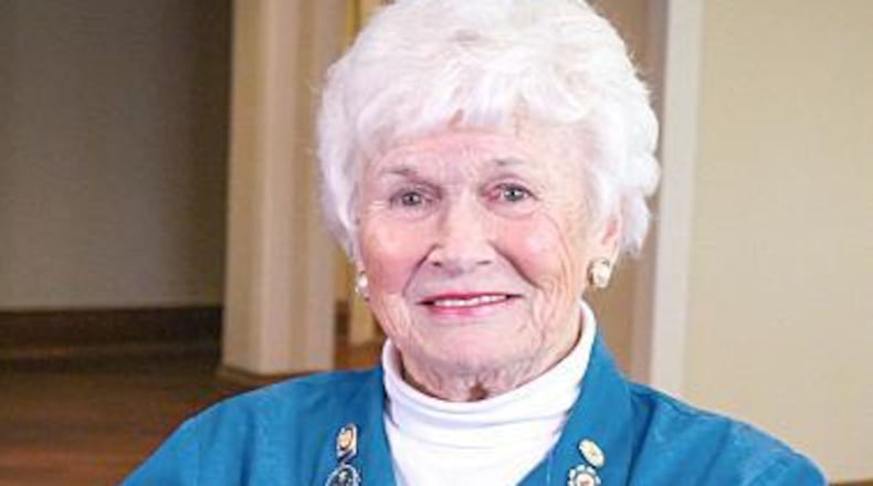 Northside Hosptial Auxiliary founding member Rosemary Fox is still active at age 86. "They call me the Last Man Standing," she jokes.