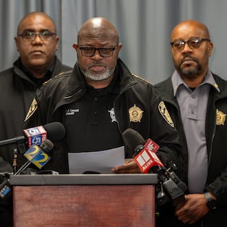 “I am hard on crime and I’m big on crime-fighting,” Rockdale County Sheriff Eric Levett while commending efforts to recapture an escaped inmate. (Ben Hendren for the AJC)