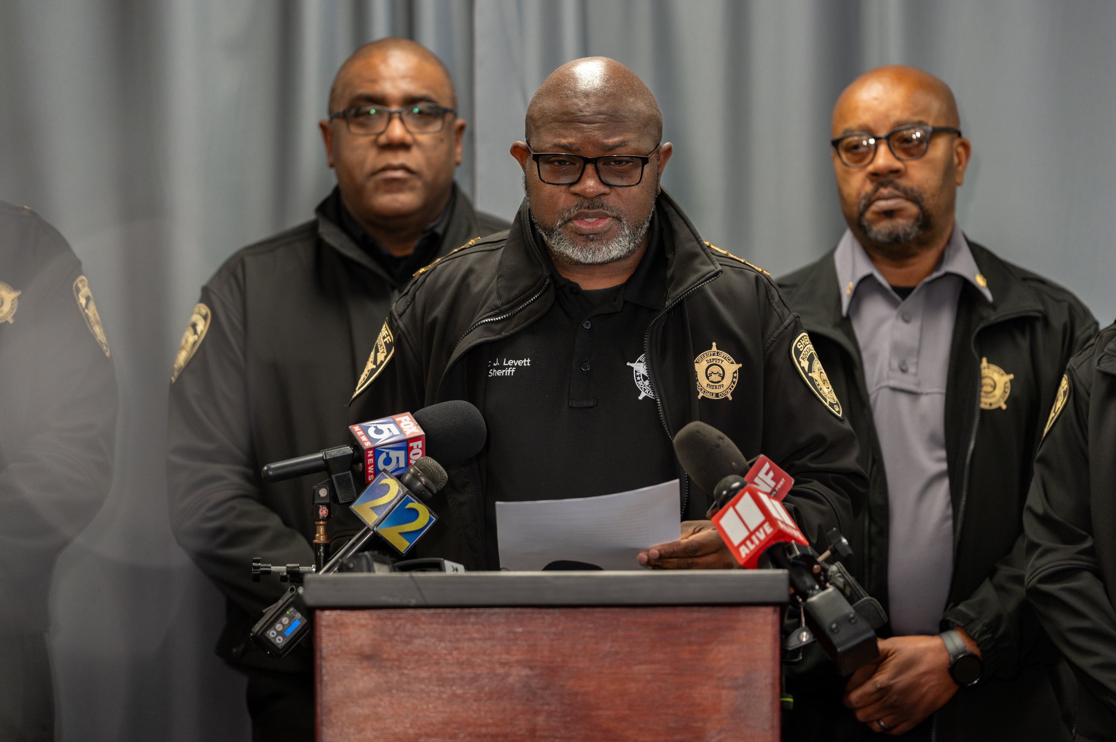 Rockdale County Sheriff gives a press conference about the recapture of escaped inmate Timothy Shane.