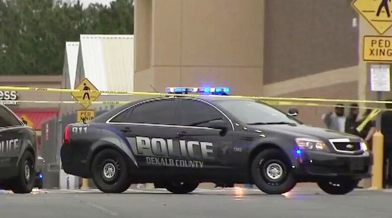 DeKalb County police on the scene of a shooting at Wal-Mart. (Credit: Channel 2 Action News)
