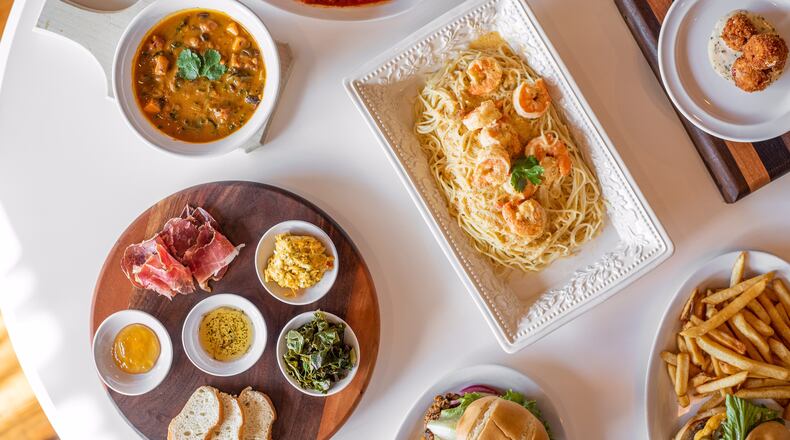 Dishes from the menu of Suga's Cafe and Cheese Shoppe.