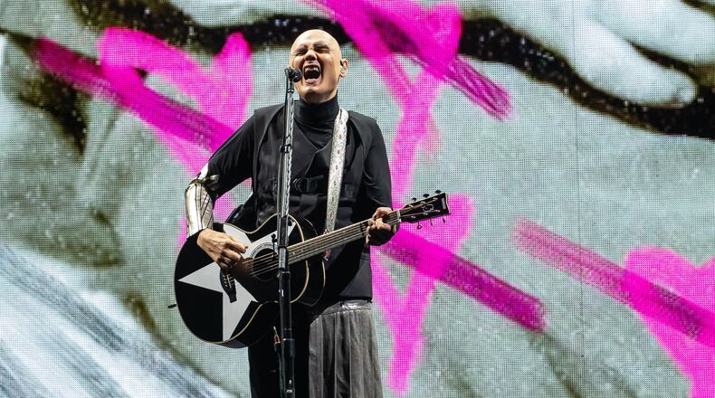 Smashing Pumpkins frontman Billy Corgan plays in Austin, Texas on July 16. The (mostly) reunited band will be in Duluth on July 22.