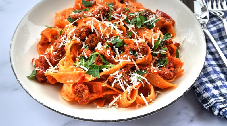 Quick Ragu with Pappardelle. (Chris Hunt for The Atlanta Journal-Constitution)