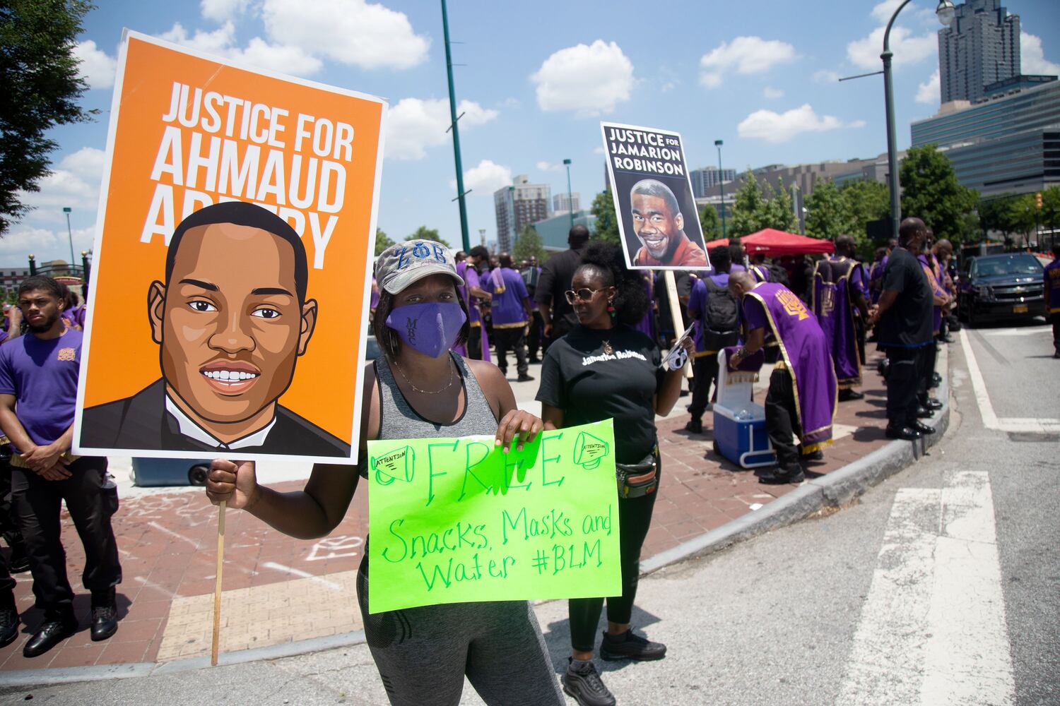 Demonstrations calling for change continue in downtown Atlanta