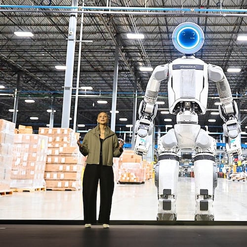 Hyundai Motor Group and its subsidiary, Boston Dynamics, unveil humanoid robots on Monday, Jan. 5, 2026, that will be deployed at the company's auto factories, including in Georgia. (Courtesy of Hyundai Motor Group)