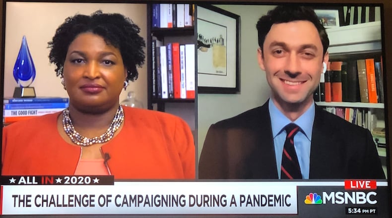 Stacey Abrams and Jon Ossoff