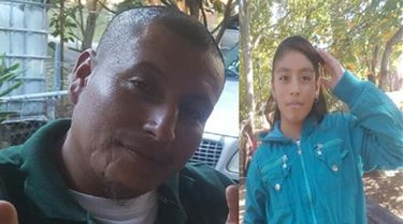 Police say Arasely Jimenez-Vasquez, right, has been found after she was missing for nearly four days. Authorities said she was suspected to have been with Armando Aguilar, left, a man described only as a family friend.