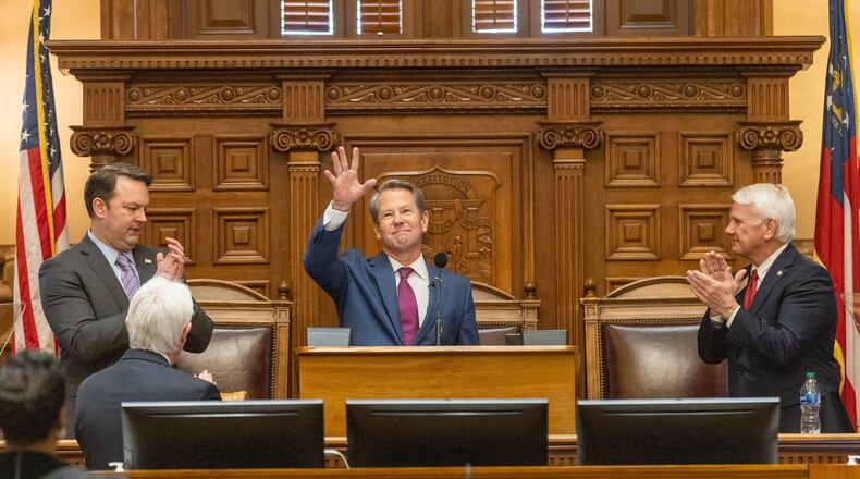 Gov. Brian Kemp has proposed a $1 billion tax rebate that would go out this spring if it wins approval. Single-filing Georgians would receive $250 rebates, and couples filing jointly would get $500. A House Ways and Means subcommittee voted unanimously for the proposal on Tuesday. (Arvin Temkar/The Atlanta Journal-Constitution/TNS)