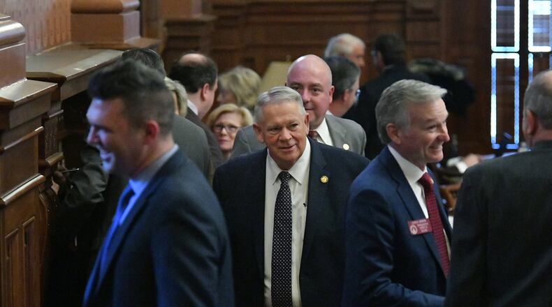 Georgia Speaker of the House David Ralston (R-Blue Ridge) leaves the House chamber after the House adjourned during the morning session of the 7th day of the 2020 General Assembly at the Georgia State Capitol building in Atlanta on Thursday, January 30, 2020. (Hyosub Shin / Hyosub.Shin@ajc.com)