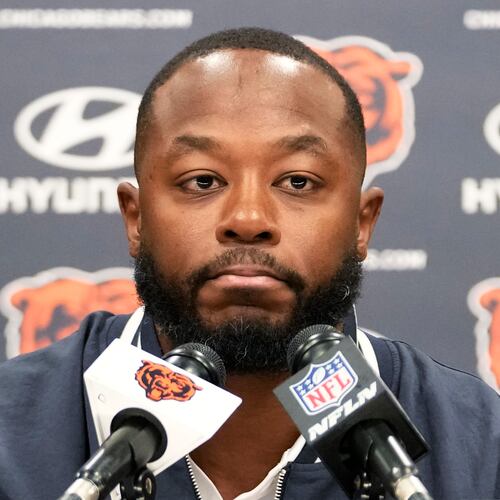 Thomas Brown was the Chicago Bears interim head coach in 2024, but Sunday he might get his second Super Bowl ring as part of the Patriots coaching staff. (Nam Y. Huh/AP 2024)