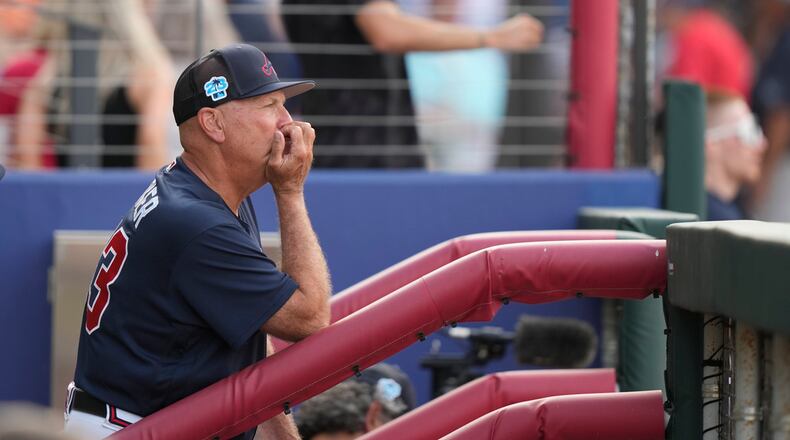 Atlanta Braves manager Brian Snitker. (AP Photo/Gerald Herbert)