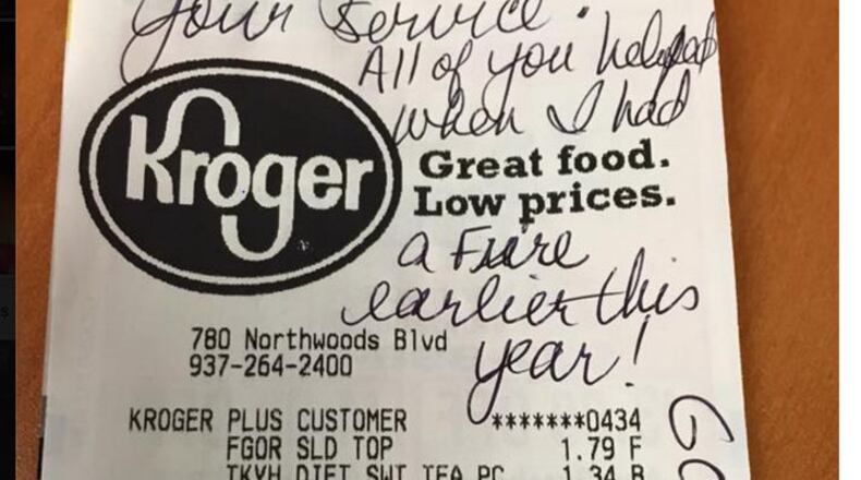 An anonymous resident paid the grocery bill for Vandalia firefighters. Photo contributed.