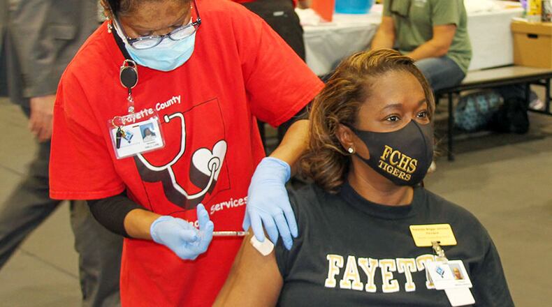 Hundreds of Fayette County school employees were vaccinated against COVID-19 earlier this year. Courtesy FCBOE