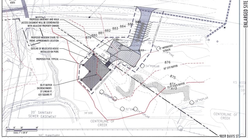 The Braselton Zoning Board of Appeals will hold a public hearing at 7 p.m. Wednesday, Oct. 19 to discuss the relocation of a historic home inside a stream buffer protection area. COURTESY TOWN OF BRASELTON