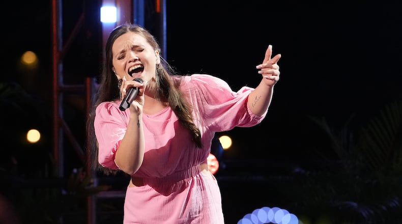 Megan Danielle performing on "American Idol." ABC