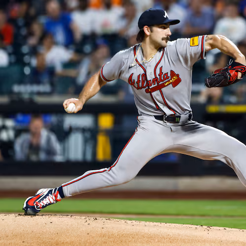 Atlanta Braves' Spencer Strider (99) pitches during the first inning of a baseball game against the New York Mets, Friday, June 12, 2026, in New York. (AP Photo/Eduardo Munoz Alvarez) CORRECTION: Atlanta Braves is correct instead of St. Louis Cardinals