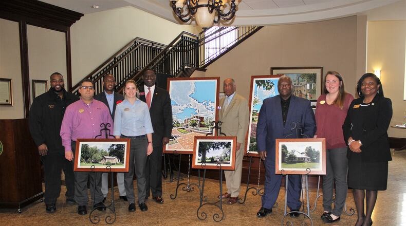 Chick-fil-A has donated seven paintings of historic Stockbridge that have hung for years in its store on Ga. 138. The location was demolished earlier this year and a new model is under construction to take its place.