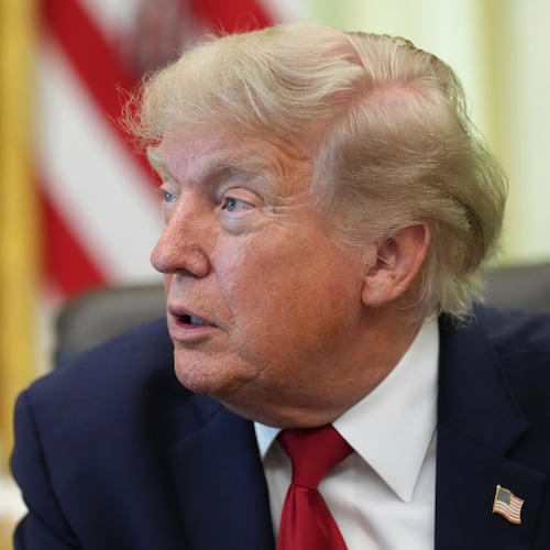 President Donald Trump speaks before signing a presidential memo to the EPA on pollution control in vehicles, in the Oval Office of the White House, Monday, June 29, 2026, in Washington. (AP Photo/Jacquelyn Martin)