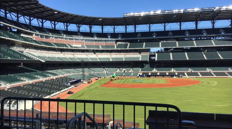 With 36 days until first pitch, this is how the Braves' new SunTrust Park looked when the team gave a tour to journalists last week.