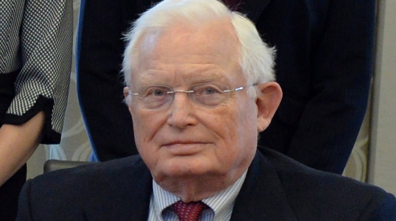 Retired Atlanta lawyer Emmet Bondurant is being honored with the 2024 American Bar Association medal for exceptionally distinguished service to the cause of American jurisprudence. (BRANT SANDERLIN / BSANDERLIN@AJC.COM)